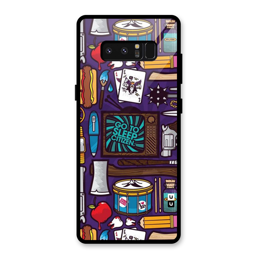 Go To Sleep Glass Back Case for Galaxy Note 8