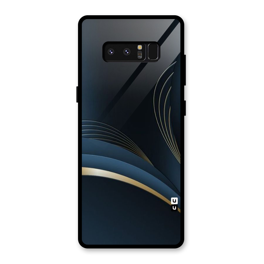 Gold Blue Beauty Glass Back Case for Galaxy Note 8