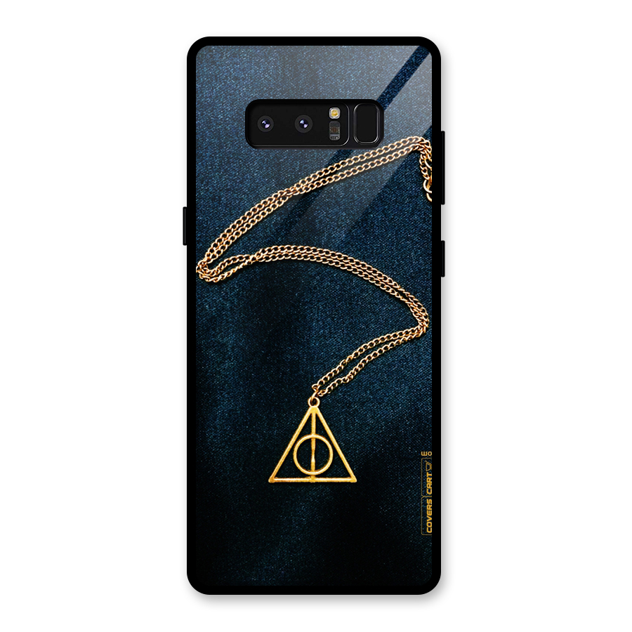 Golden Chain Glass Back Case for Galaxy Note 8