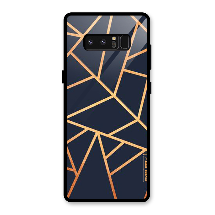 Golden Pattern Glass Back Case for Galaxy Note 8