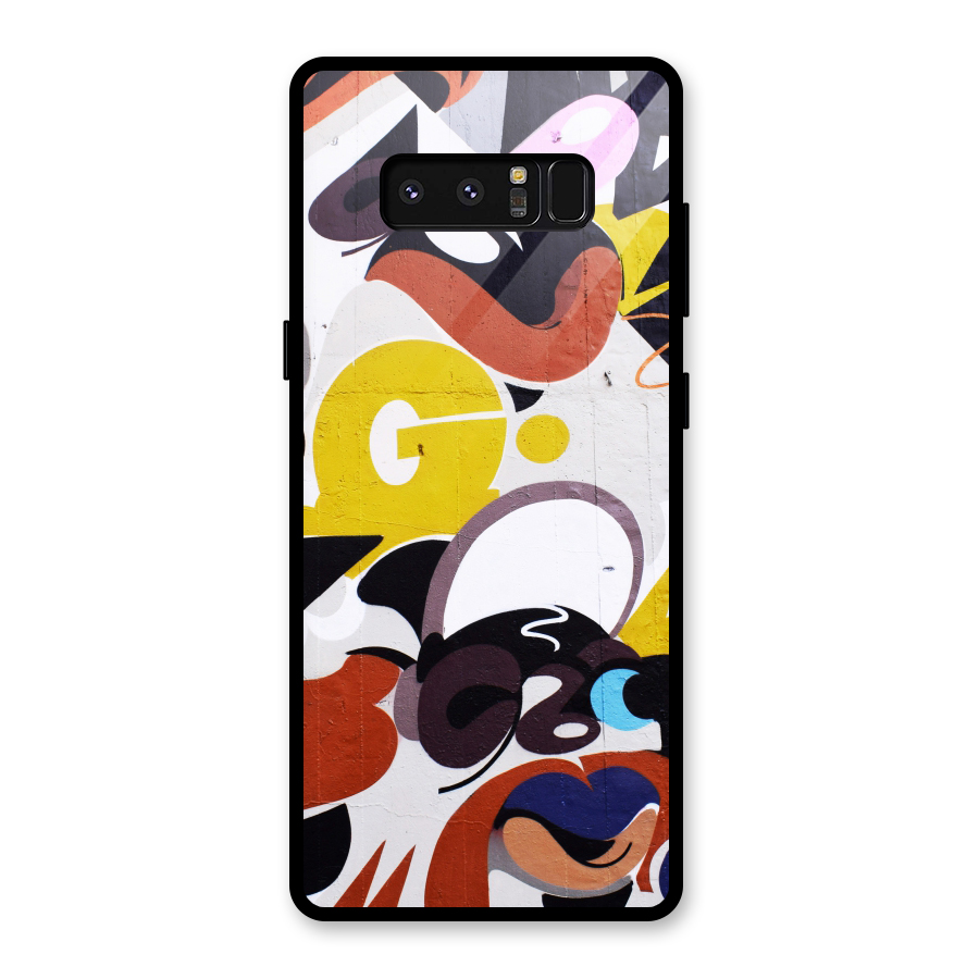 Graffiti Wall Glass Back Case for Galaxy Note 8