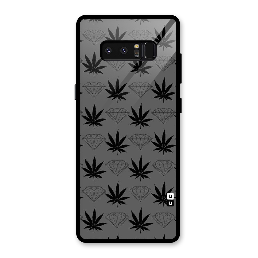 Grass Diamond Glass Back Case for Galaxy Note 8
