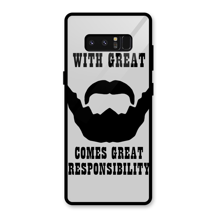 Great Beard Great Responsibility Glass Back Case for Galaxy Note 8