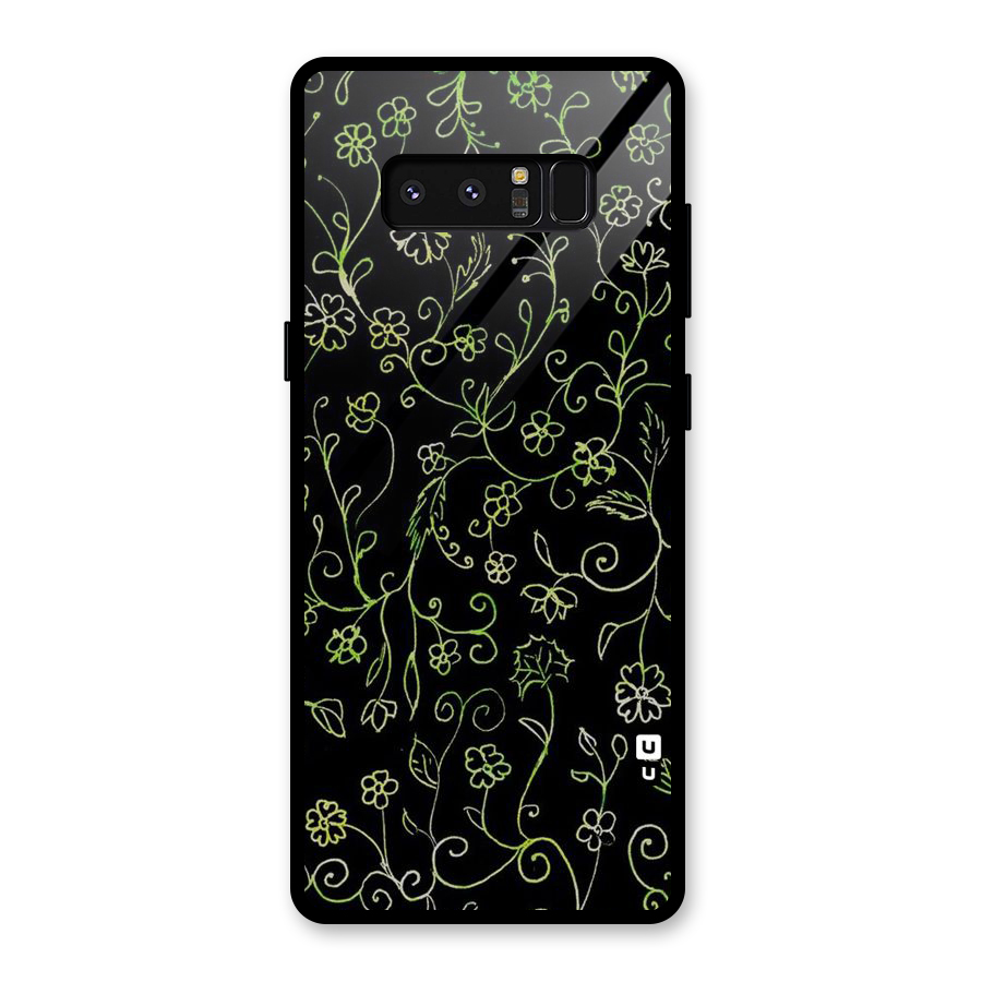 Green Leaves Glass Back Case for Galaxy Note 8