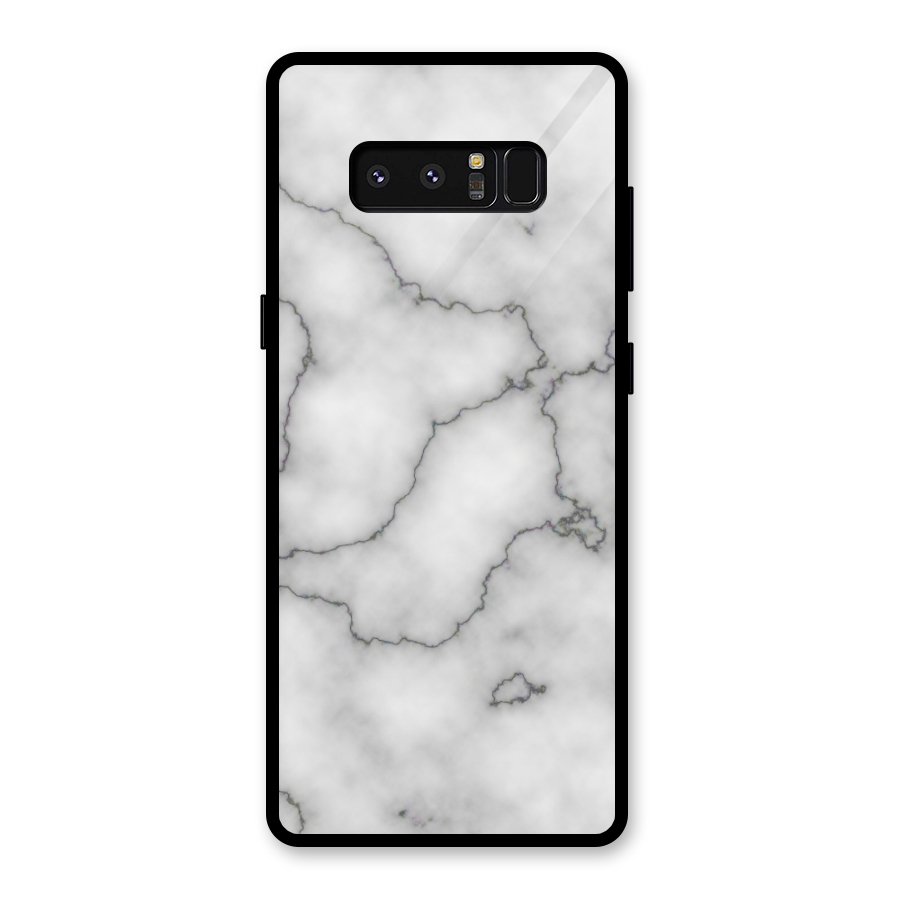 Grey Marble Glass Back Case for Galaxy Note 8