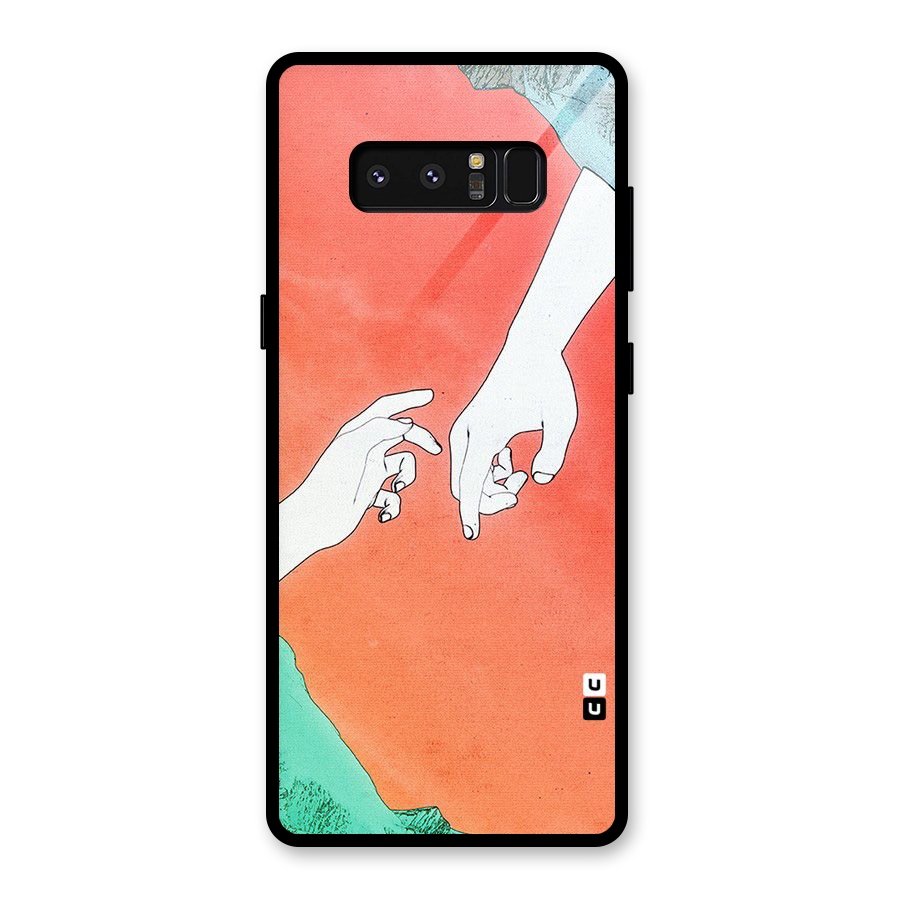 Hand Paint Drawing Glass Back Case for Galaxy Note 8