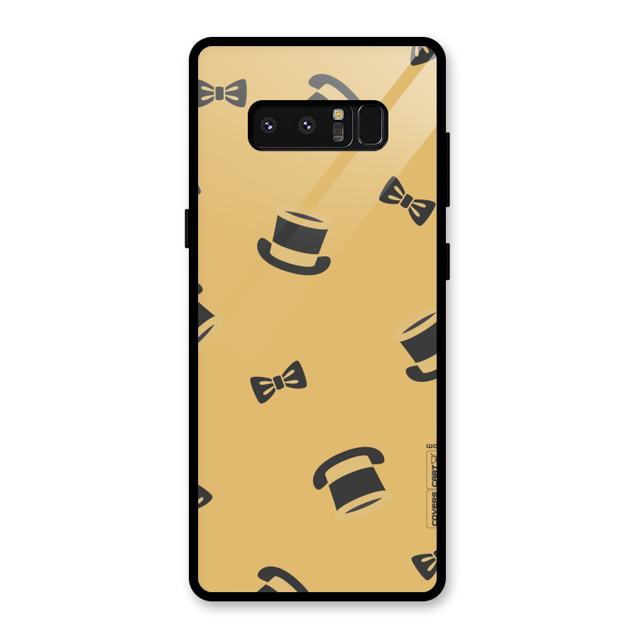 Hat and Bow Tie Glass Back Case for Galaxy Note 8