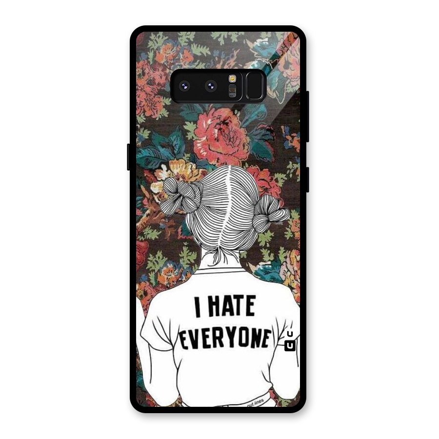 Hate Everyone Glass Back Case for Galaxy Note 8
