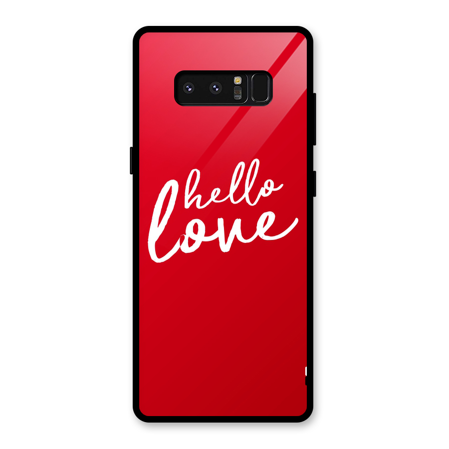 Hello Love Glass Back Case for Galaxy Note 8