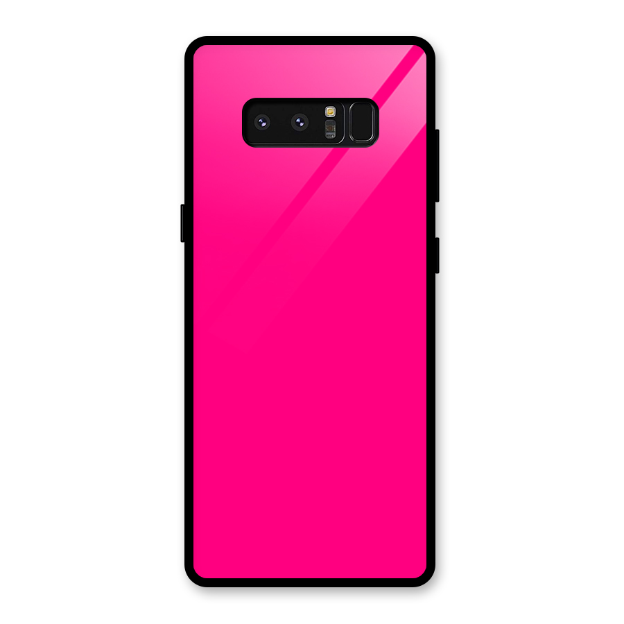 Hot Pink Glass Back Case for Galaxy Note 8