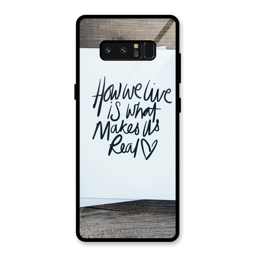 How We Live Glass Back Case for Galaxy Note 8