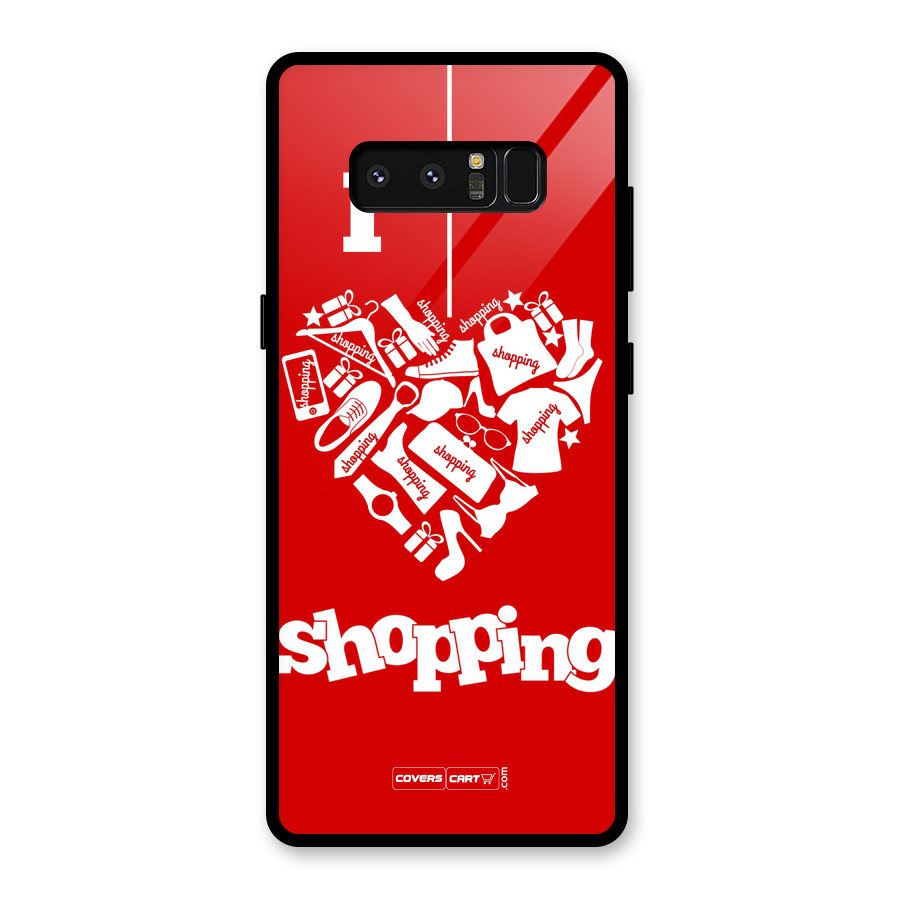 I Love Shopping Glass Back Case for Galaxy Note 8