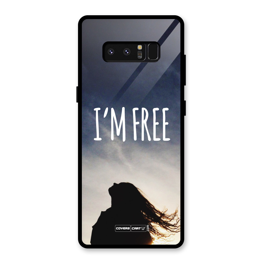 I m Free Glass Back Case for Galaxy Note 8