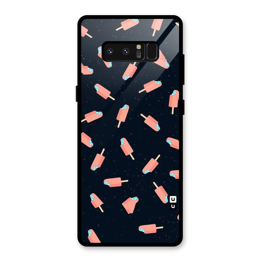 Icy Pattern Glass Back Case for Galaxy Note 8
