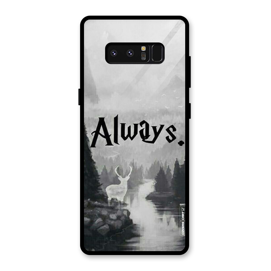 Invisible Deer Glass Back Case for Galaxy Note 8