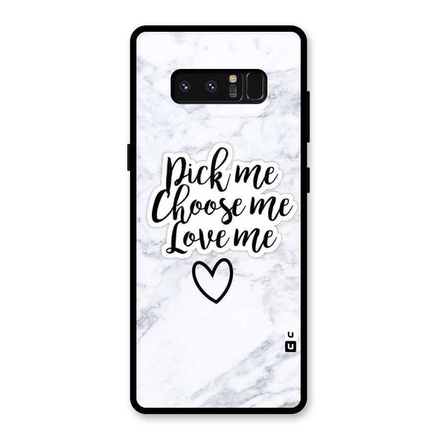 Just Me Glass Back Case for Galaxy Note 8