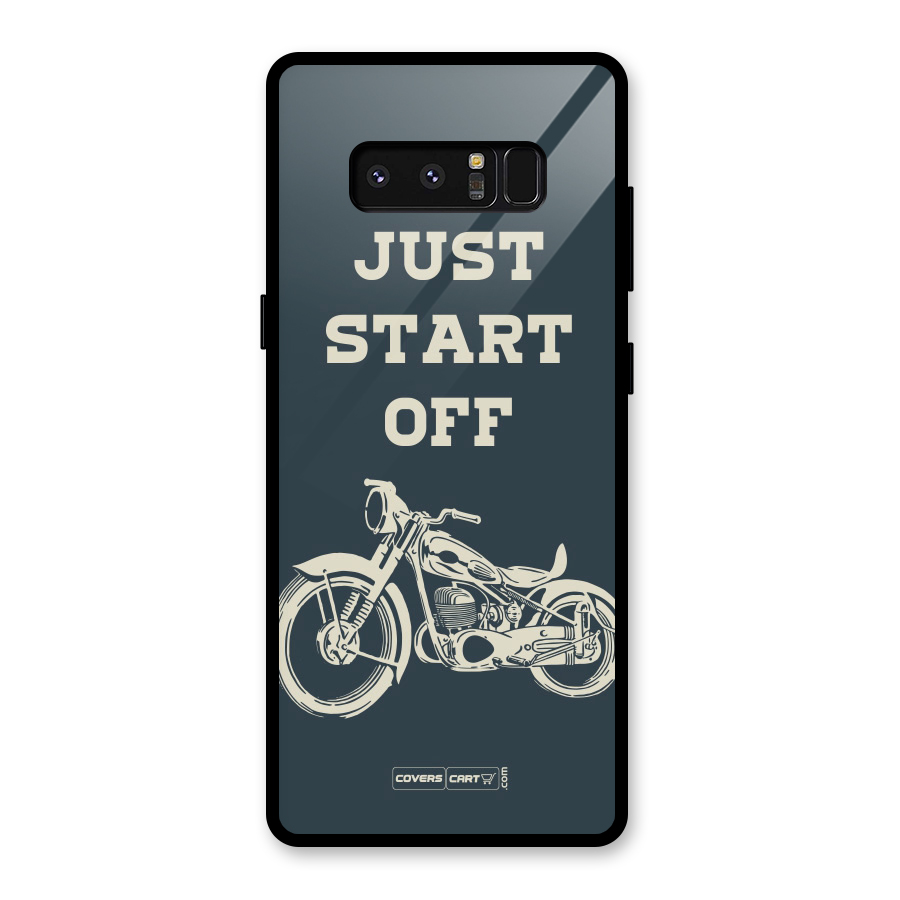 Just Start Off Glass Back Case for Galaxy Note 8