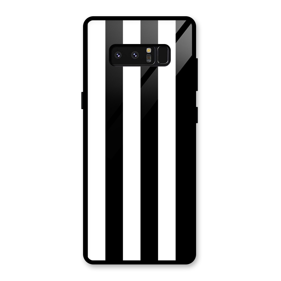 Lavish Black Stripes Glass Back Case for Galaxy Note 8