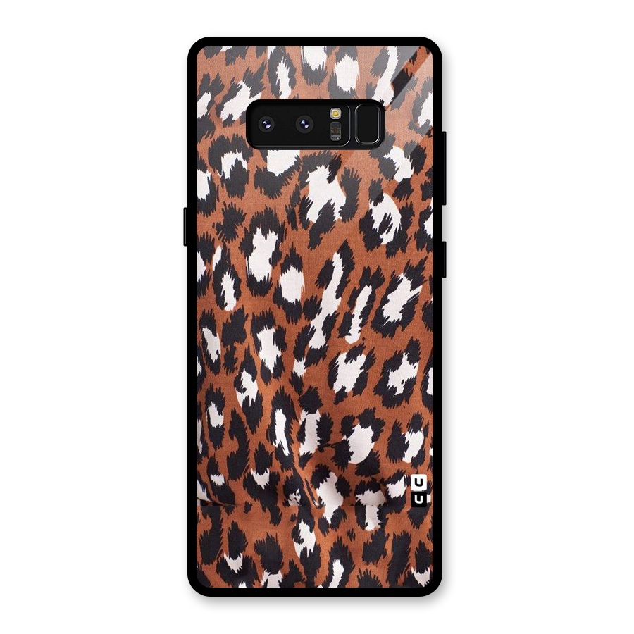Leapord Design Glass Back Case for Galaxy Note 8