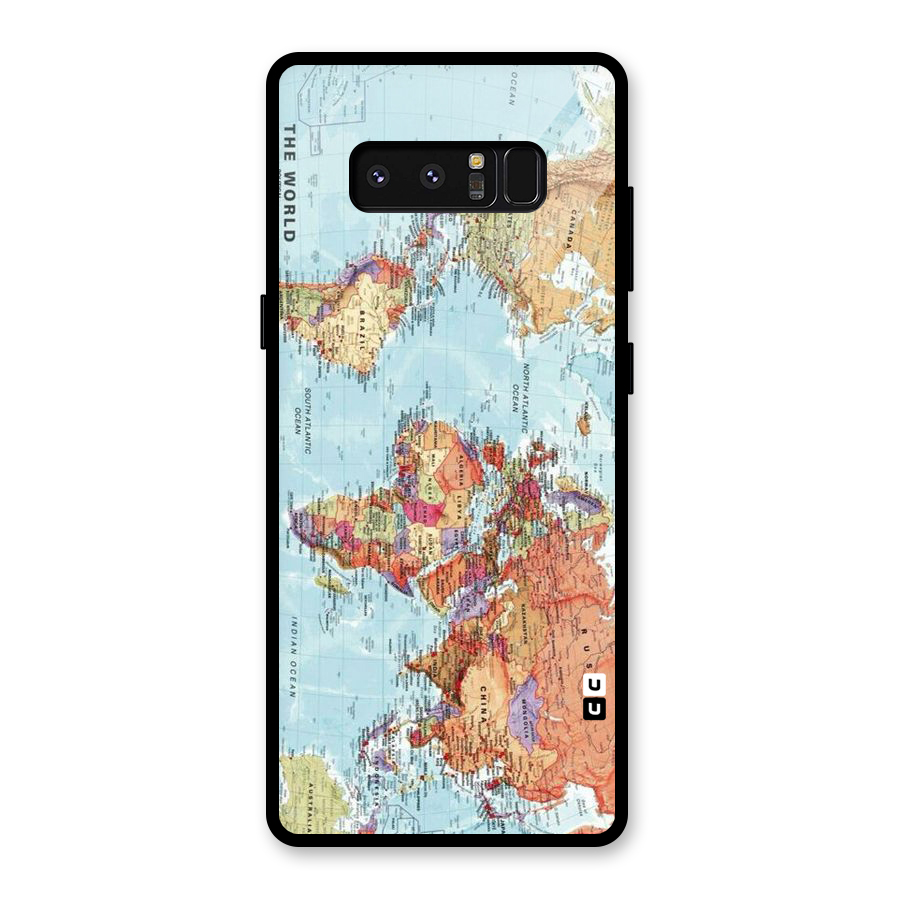 Lets Travel The World Glass Back Case for Galaxy Note 8