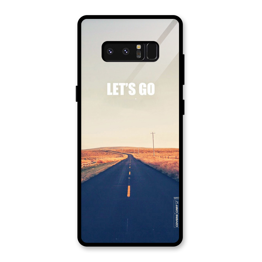 Lets Wander Glass Back Case for Galaxy Note 8