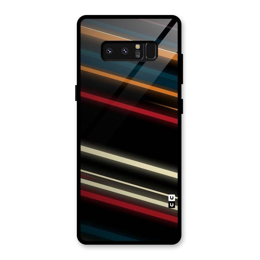 Light Diagonal Stripes Glass Back Case for Galaxy Note 8
