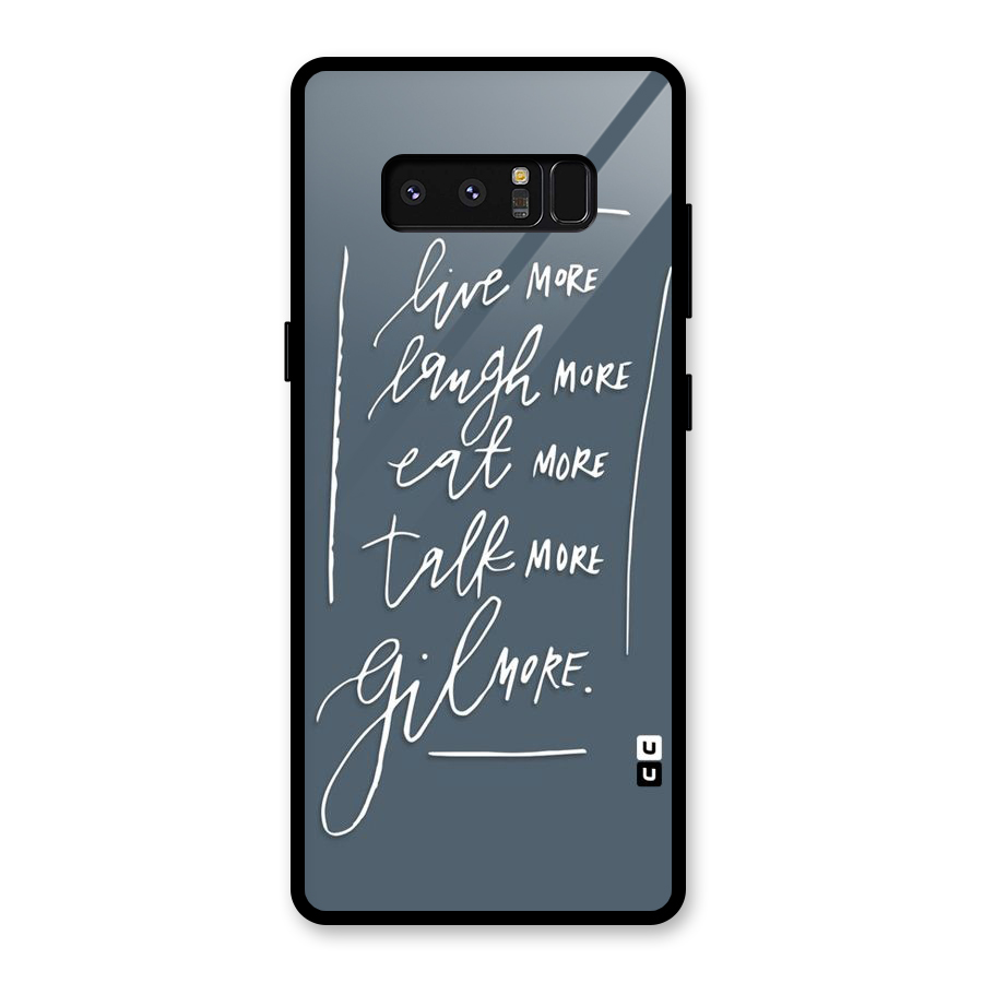 Live Laugh More Glass Back Case for Galaxy Note 8