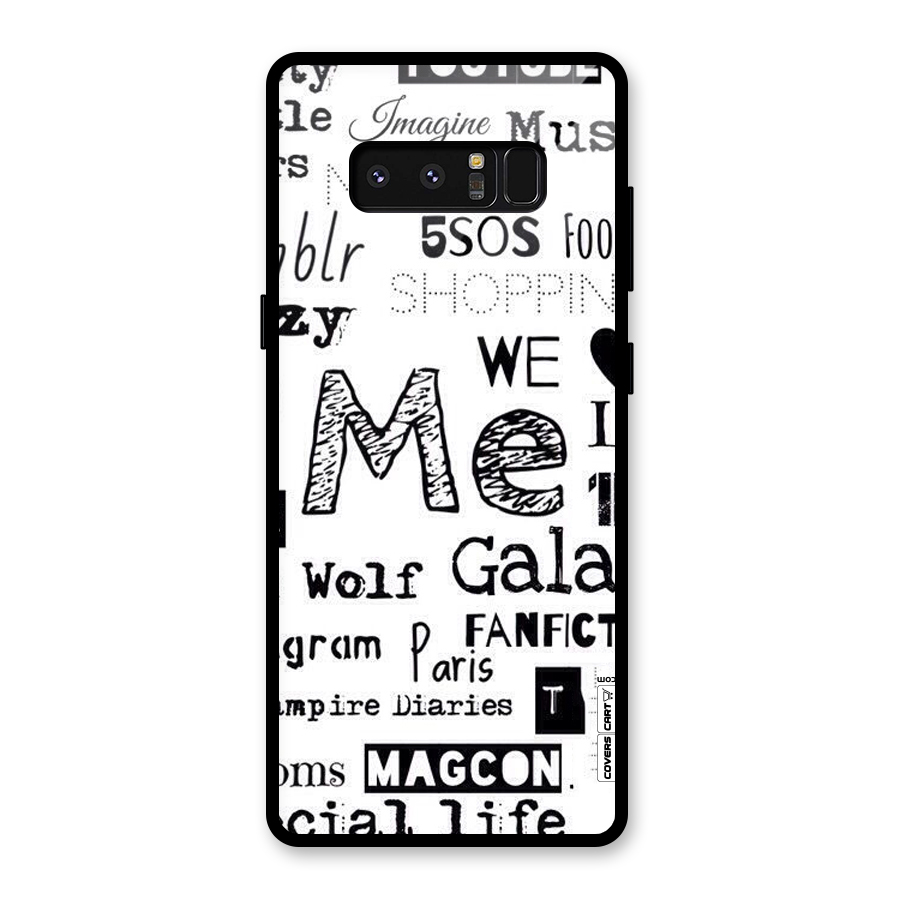 Love Things Glass Back Case for Galaxy Note 8