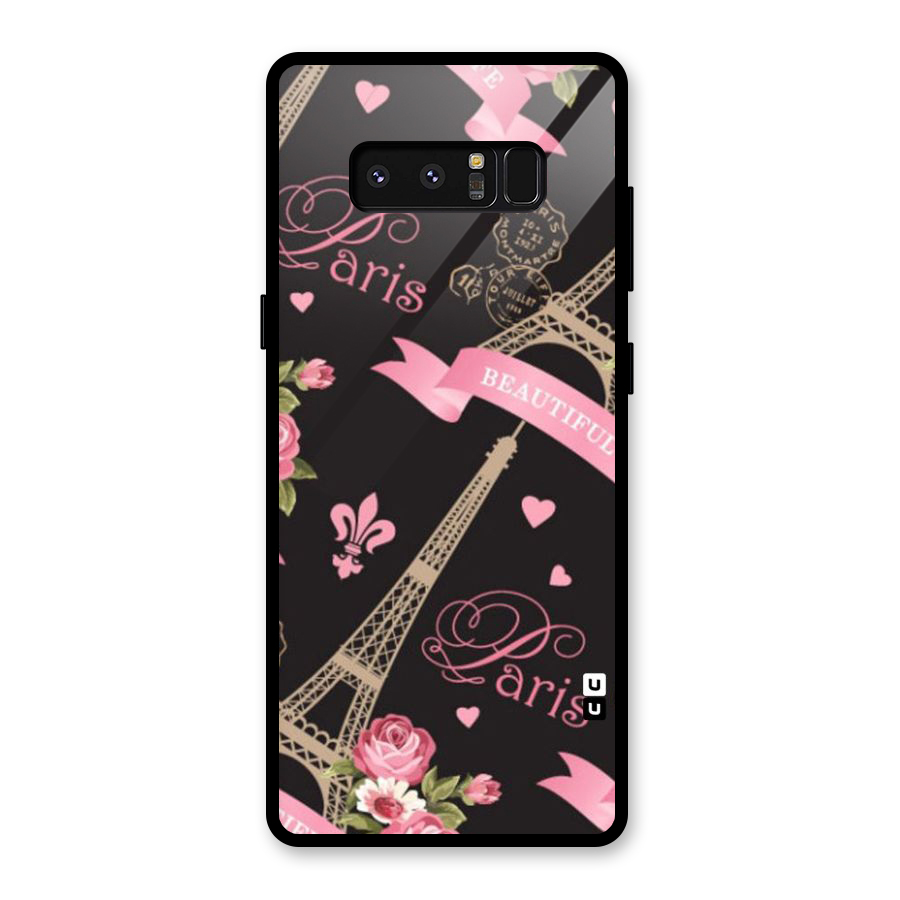 Love Tower Glass Back Case for Galaxy Note 8