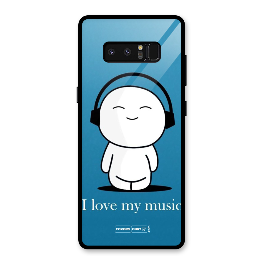 Love for Music Glass Back Case for Galaxy Note 8