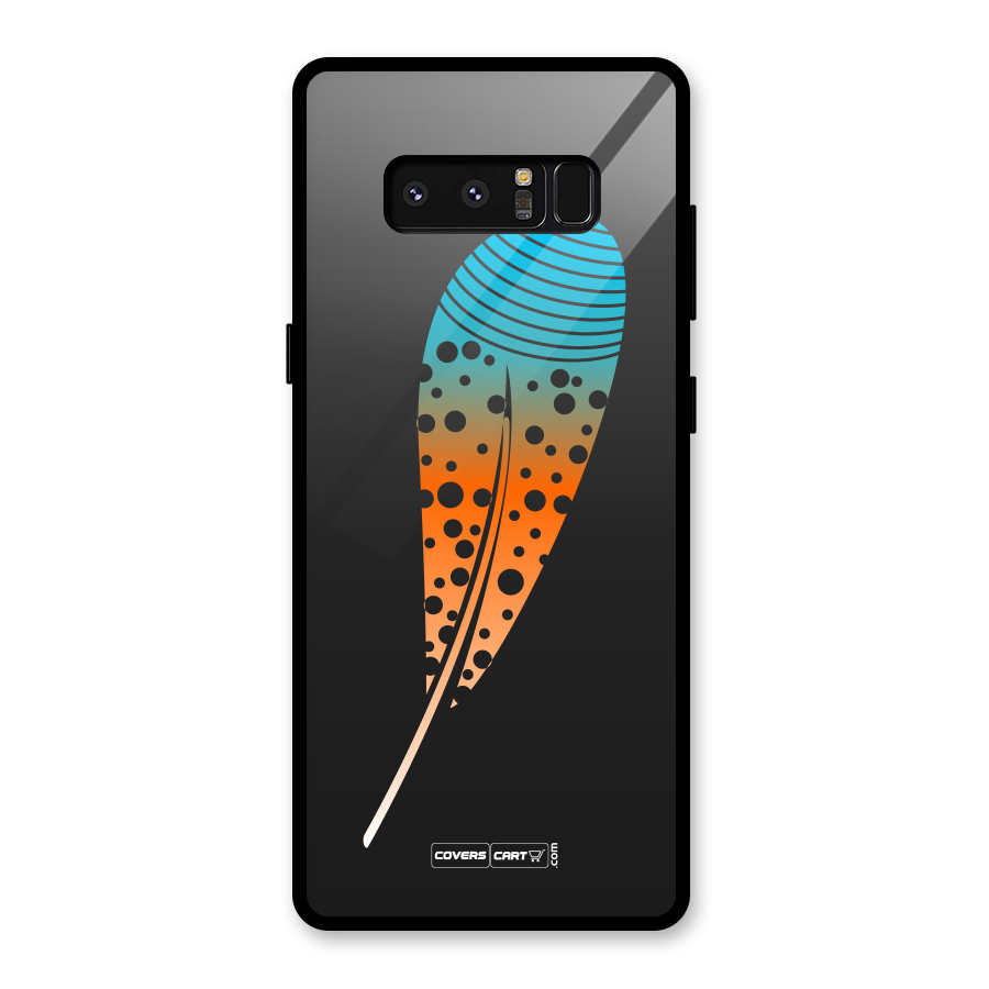 Magical Feather Glass Back Case for Galaxy Note 8