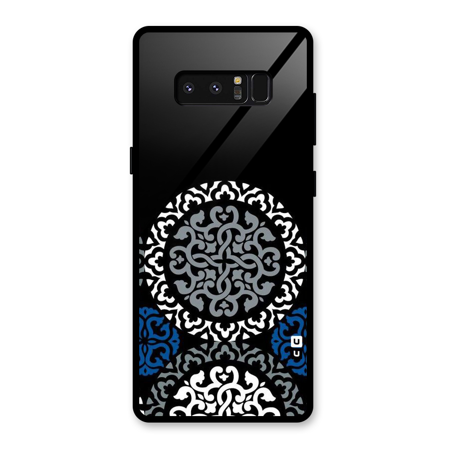 Mandala Circle Pattern Glass Back Case for Galaxy Note 8