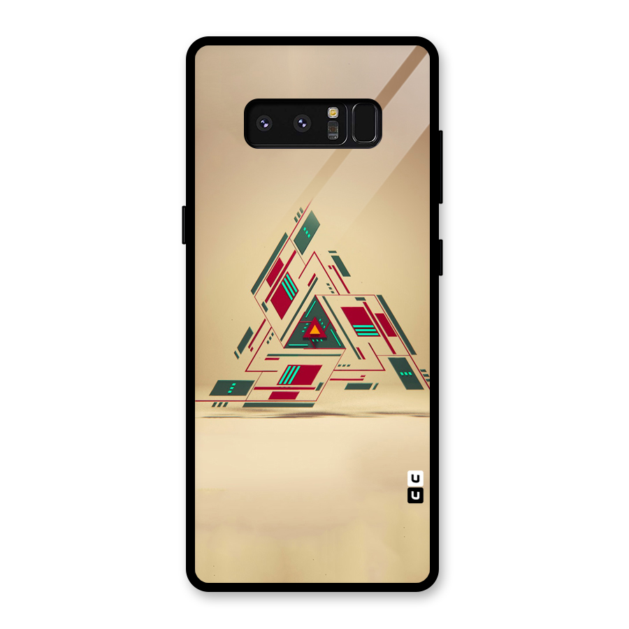 Maze Triangle Glass Back Case for Galaxy Note 8