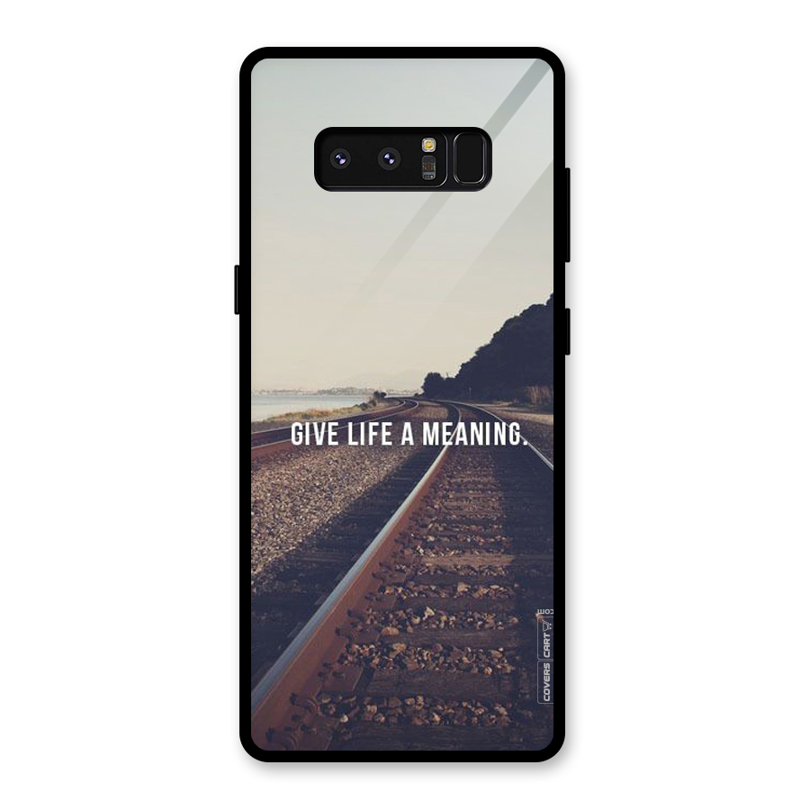 Meaning To Life Glass Back Case for Galaxy Note 8