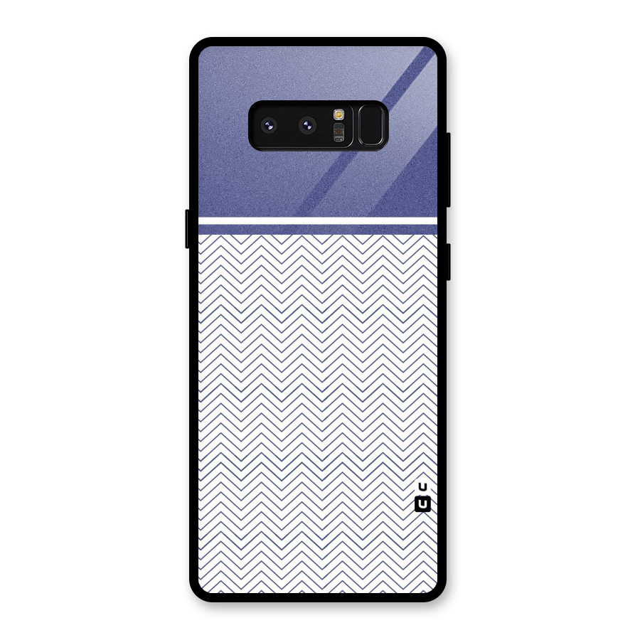 Melange Striped Pattern Glass Back Case for Galaxy Note 8