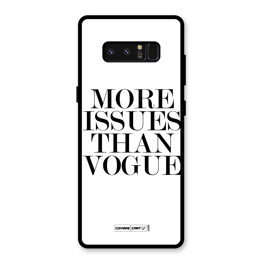 More Issues than Vogue (White) Glass Back Case for Galaxy Note 8
