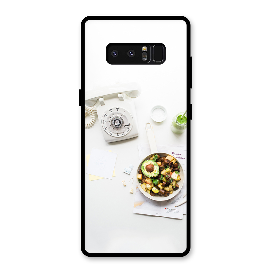 Morning Breakfast Glass Back Case for Galaxy Note 8