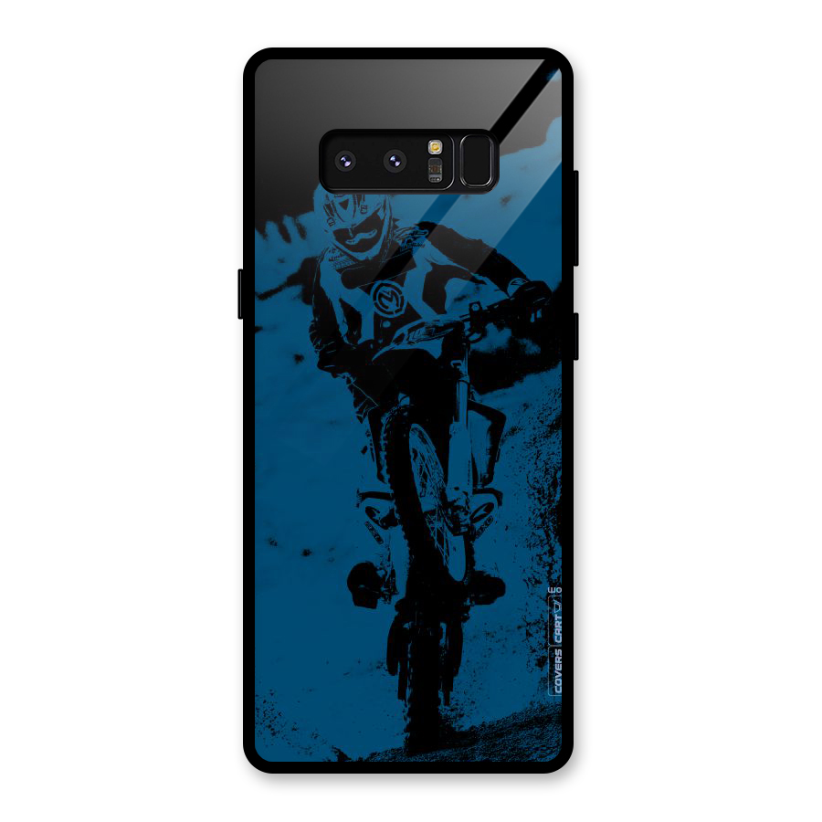 Moto Combat Glass Back Case for Galaxy Note 8