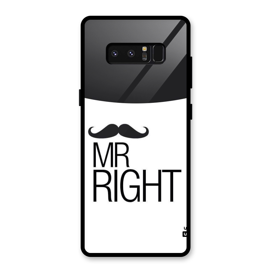 Mr. Right Moustache Glass Back Case for Galaxy Note 8