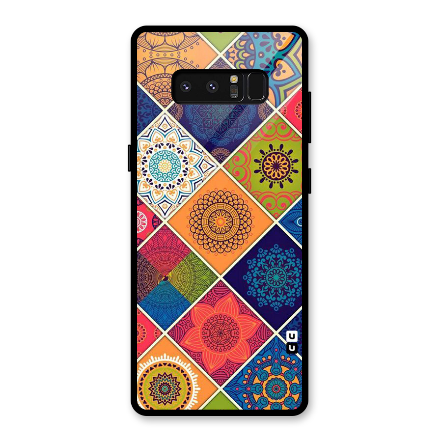 Multi Designs Glass Back Case for Galaxy Note 8