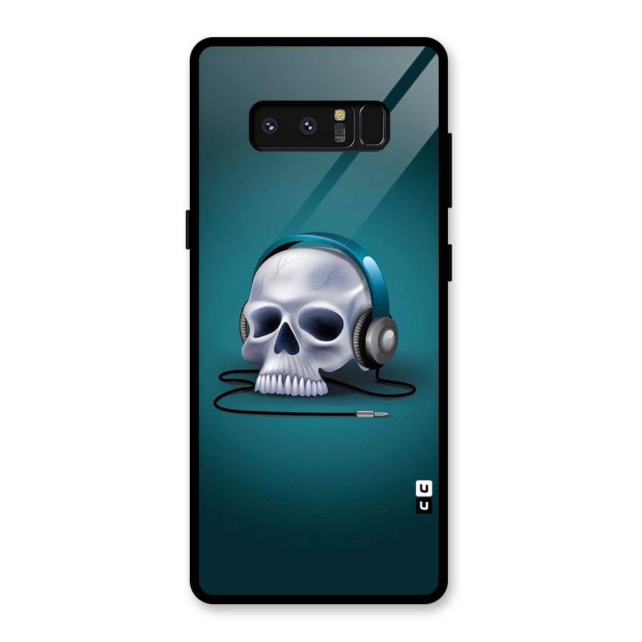 Music Skull Glass Back Case for Galaxy Note 8