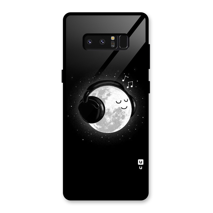 Music World Enjoying Glass Back Case for Galaxy Note 8