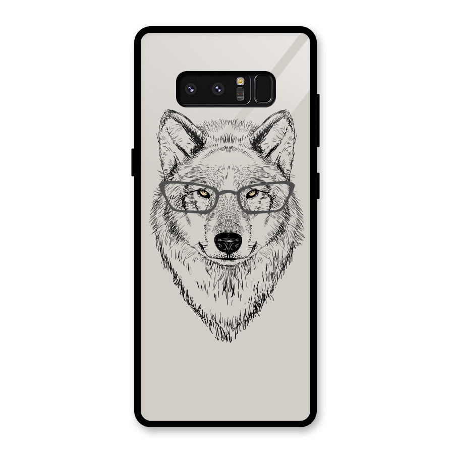 Nerdy Wolf Glass Back Case for Galaxy Note 8