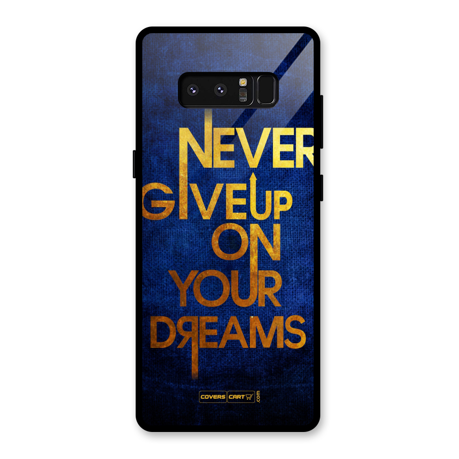 Never Give Up Glass Back Case for Galaxy Note 8