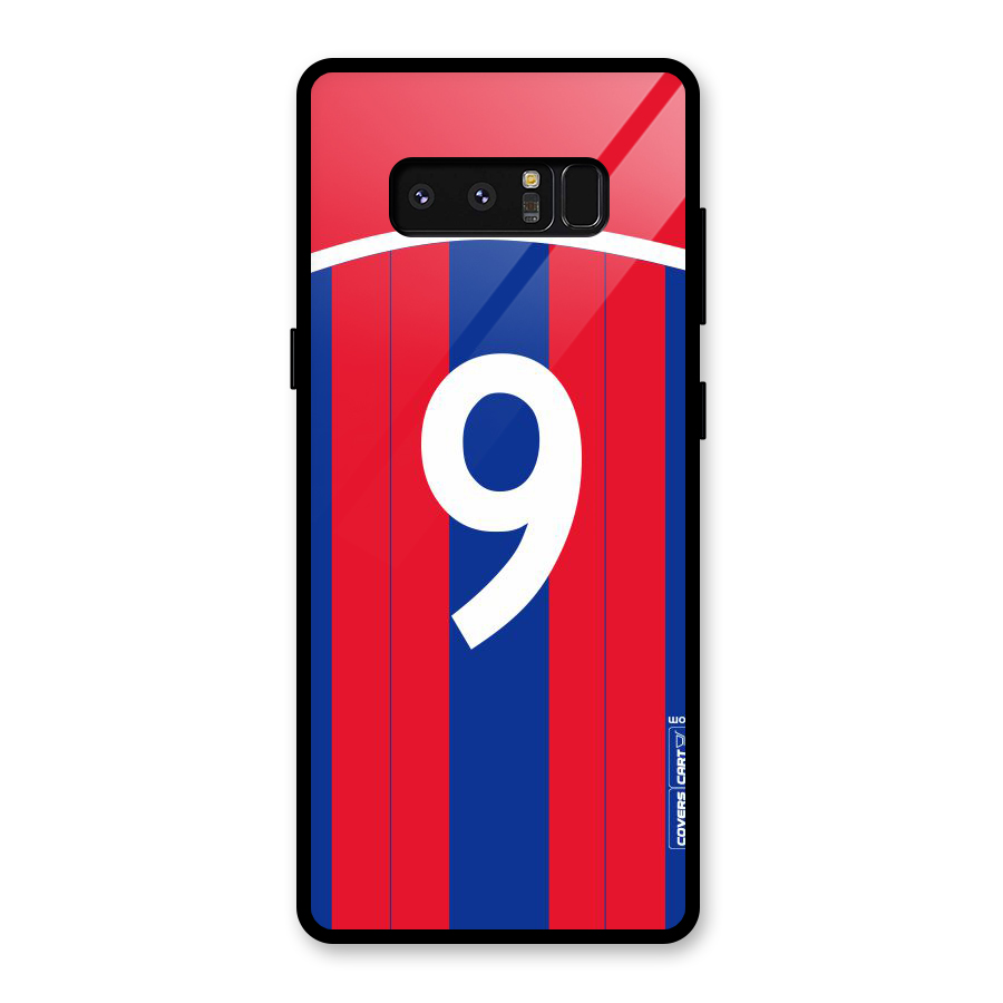 Number 9 Jersey Glass Back Case for Galaxy Note 8