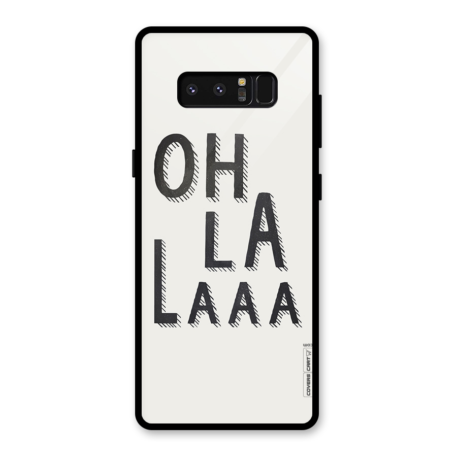 Oh La La Glass Back Case for Galaxy Note 8