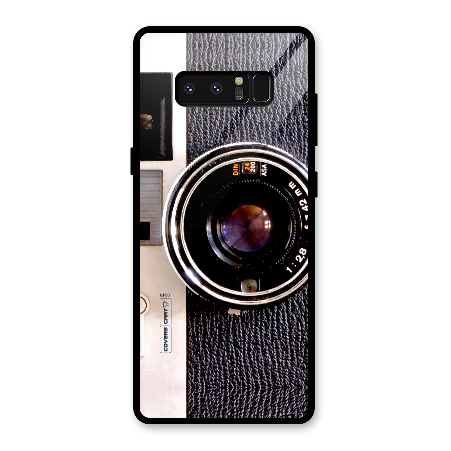 Old School Camera Glass Back Case for Galaxy Note 8