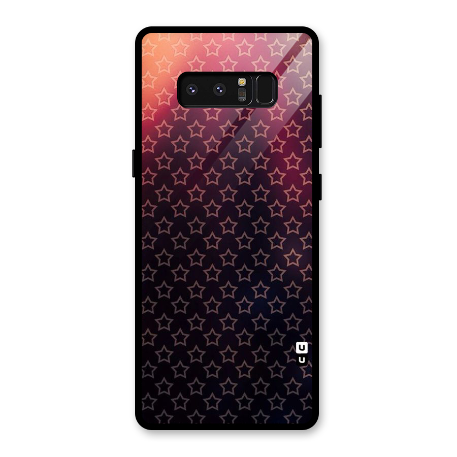 Ombre Stars Glass Back Case for Galaxy Note 8