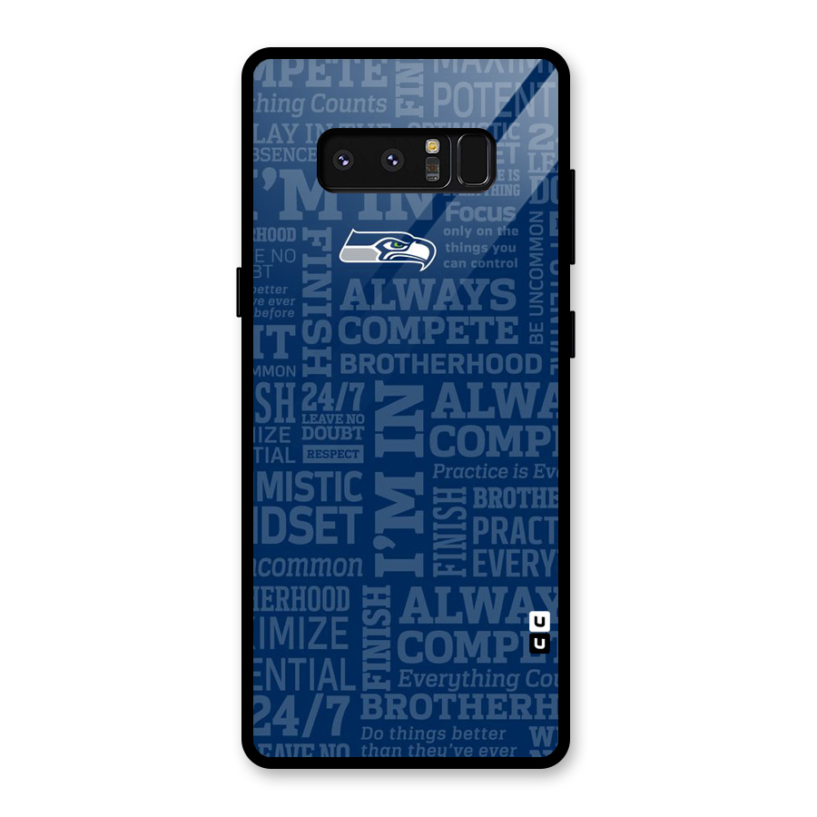 Optimistic Blue Glass Back Case for Galaxy Note 8