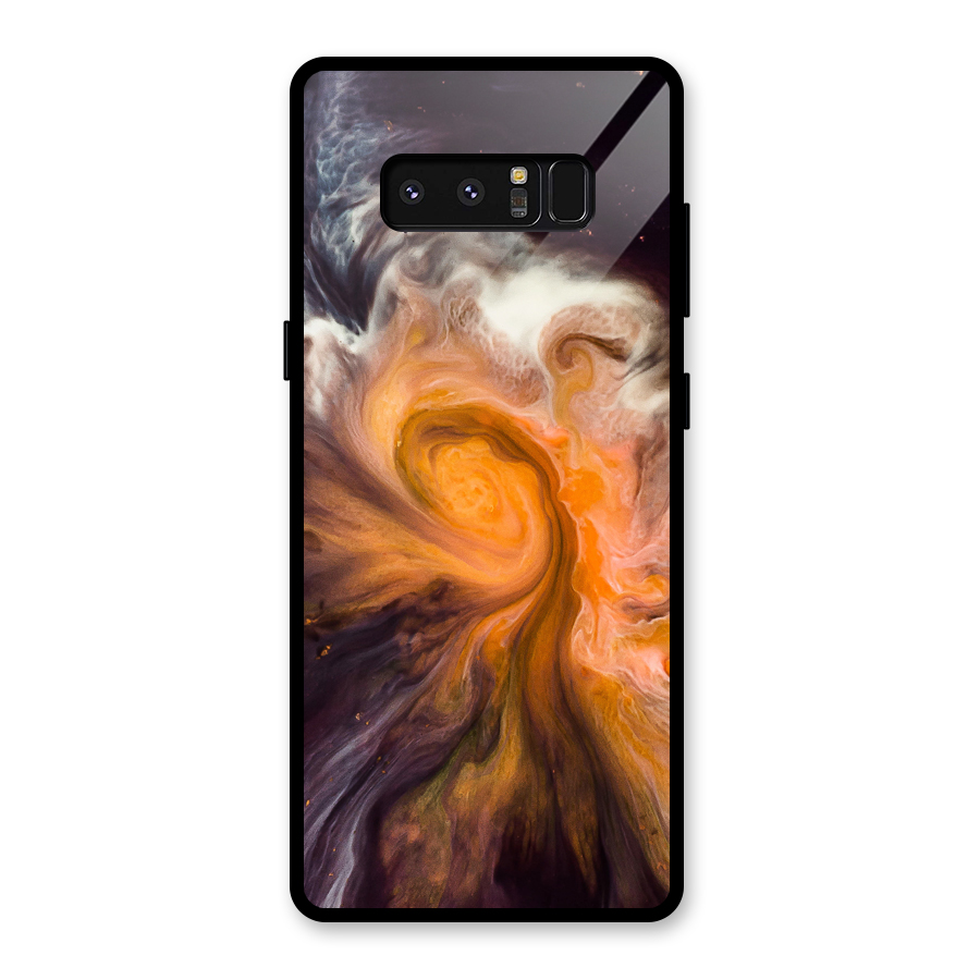 Orange Fusion Glass Back Case for Galaxy Note 8